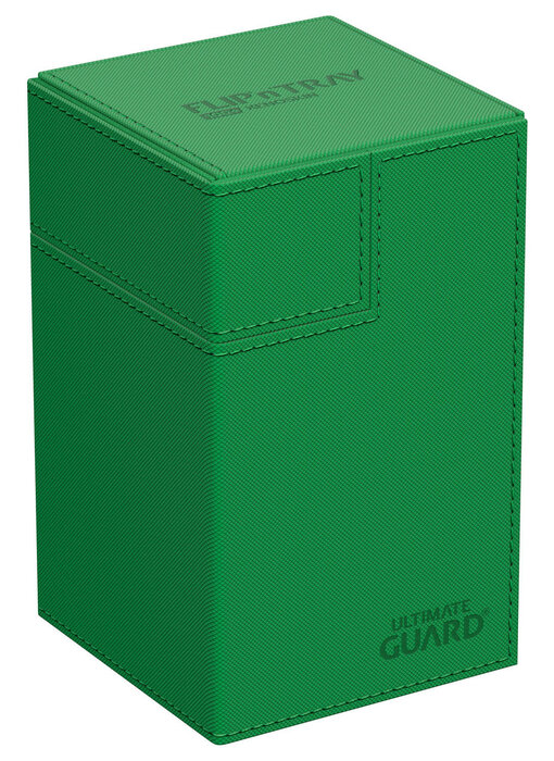 Ultimate Guard Flip N Tray Deck Case Monocolor Green 100+