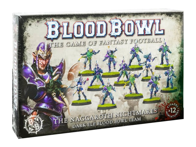 Games Workshop Blood Bowl The Naggaroth Nightmares / Dark Elves Team