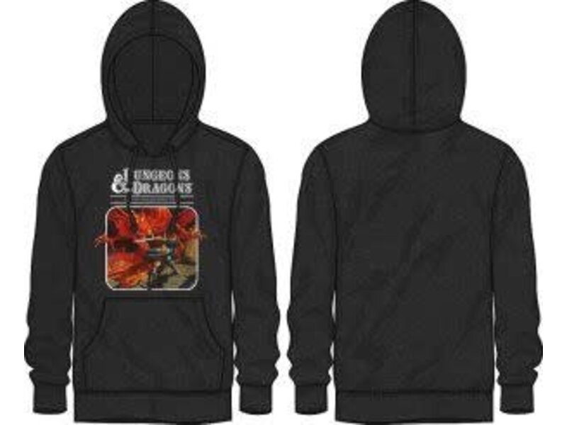 Bioworld Dungeons And Dragons - Logo Charcoal Heather Hoodie