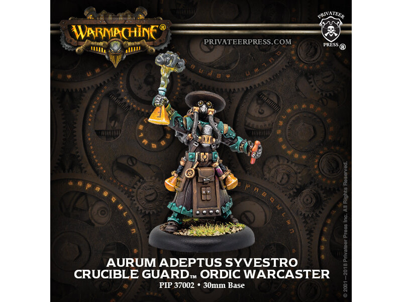 Crucible Guard - Aurum Adeptus Syvestro Warcaster (Metal/Resin) (PIP 37002)