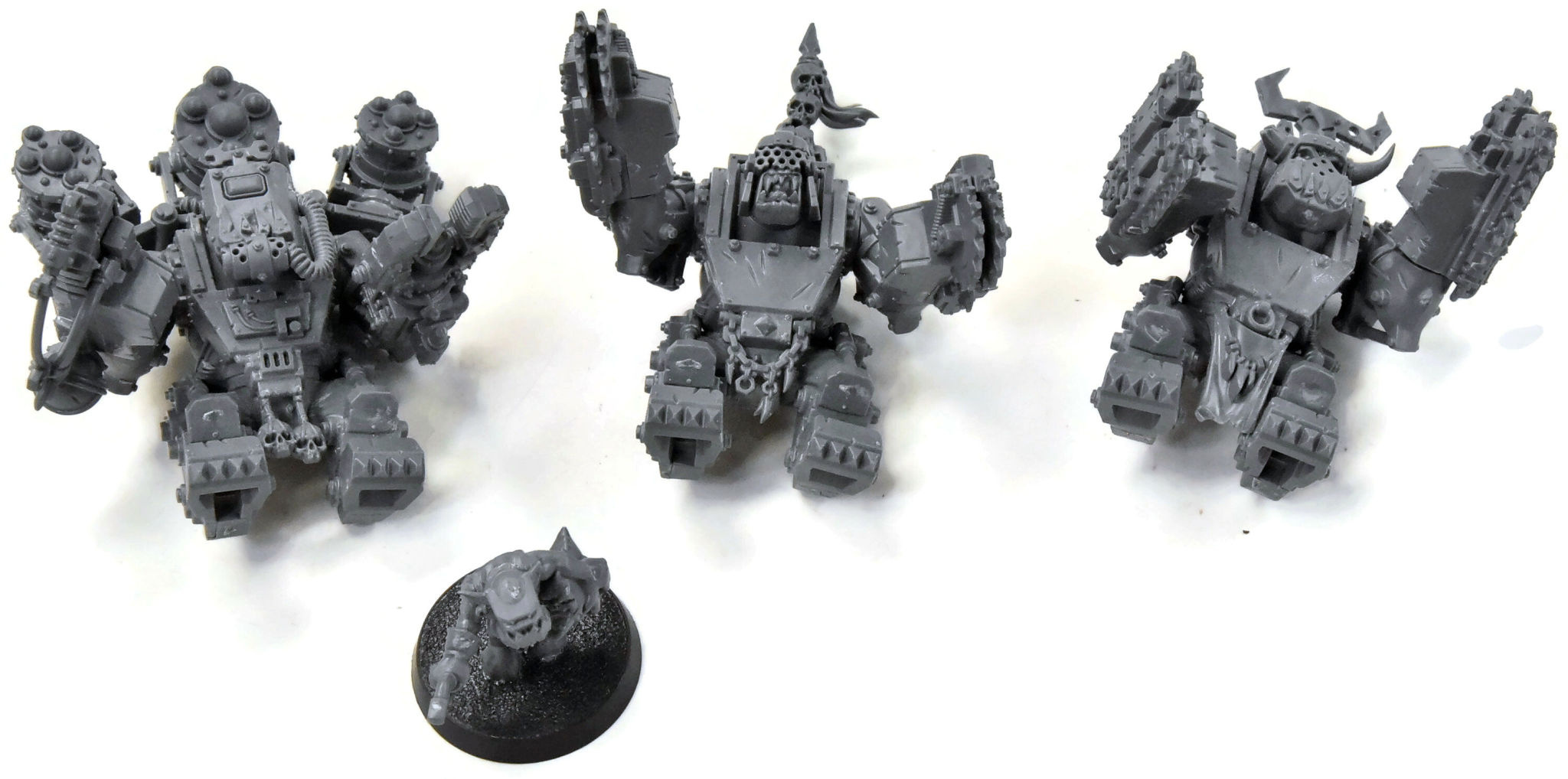 ORKS 3 Big Mek In Mega Armor 1 Warhammer 40K no base Kingdom of the Titans