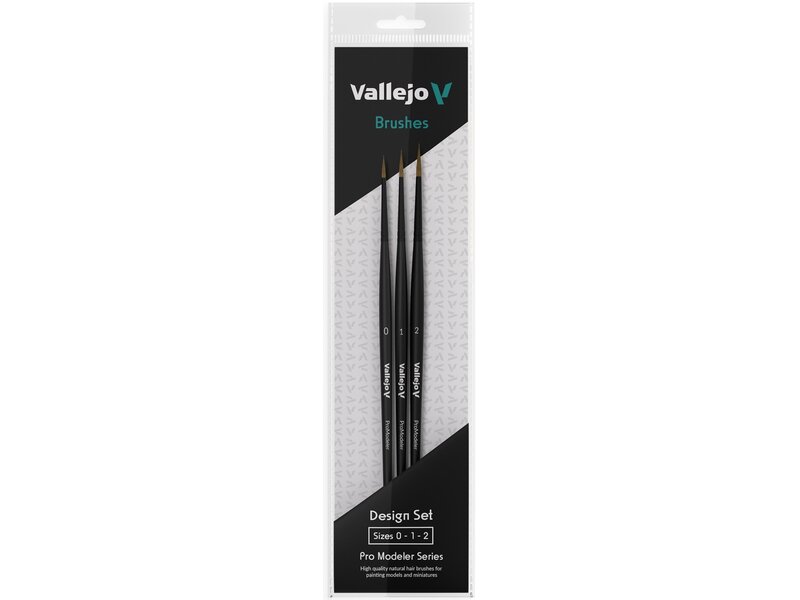 Vallejo Vallejo - Natural Hair Brush Design Set (VAL-B01991)