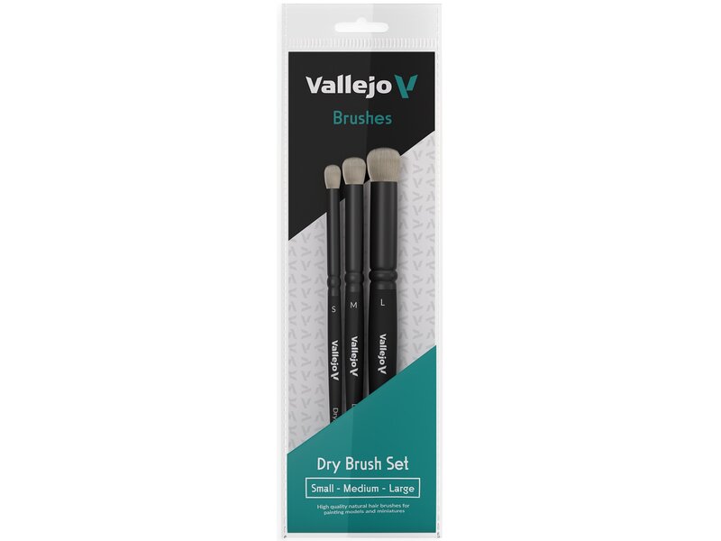 Vallejo Vallejo - Natural Hair Dry Brush Set (VAL-B07990)