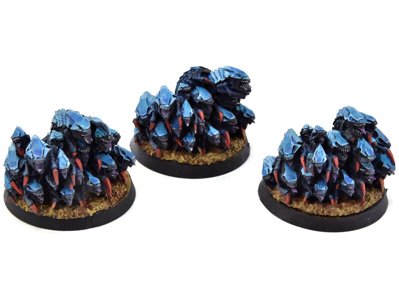 Games Workshop TYRANIDS 3 Ripper Swarms #2 forge world WELL PAINTED Warhammer 40K