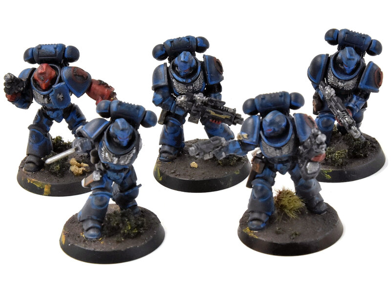 Games Workshop SPACE MARINES 5 Intercessors #1 Warhammer 40K missing 1 hand