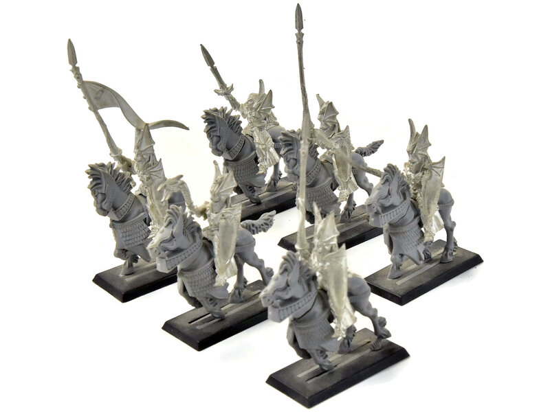 Games Workshop THE EMPIRE 6 Dragon Prince Knights #1 METAL Fantasy missing 3 tails
