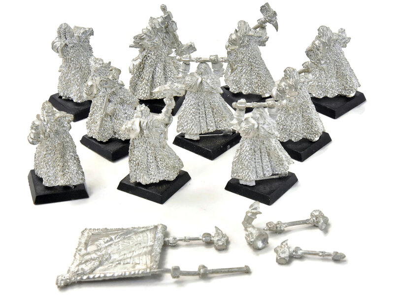 Games Workshop THE EMPIRE 10 Teutogen Guard Command METAL white wolf #1 Fantasy