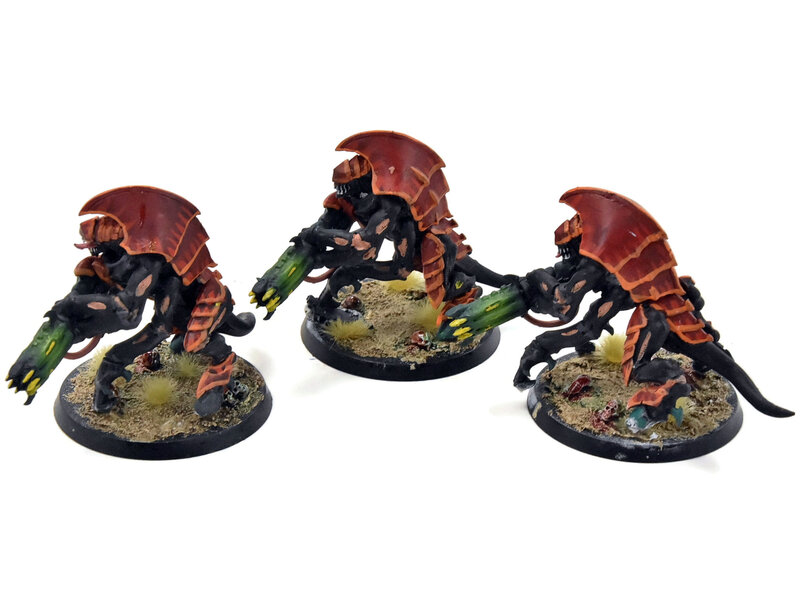 Games Workshop TYRANIDS 3 Hive Guards #1 WELL PAINTED Warhammer 40K