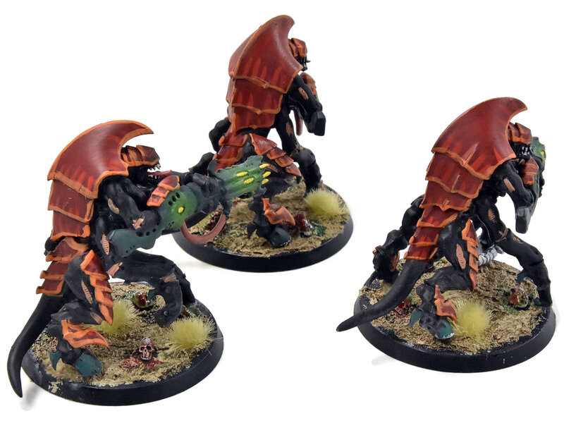 Games Workshop TYRANIDS 3 Hive Guards #2 WELL PAINTED Warhammer 40K
