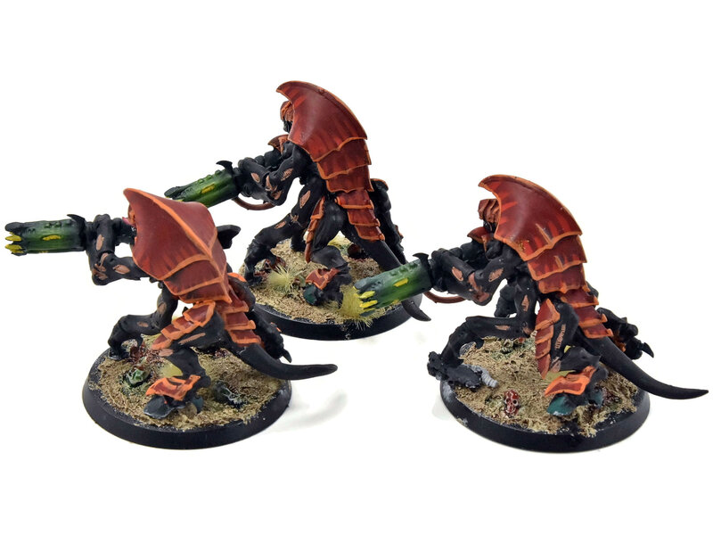 Games Workshop TYRANIDS 3 Hive Guards #2 WELL PAINTED Warhammer 40K