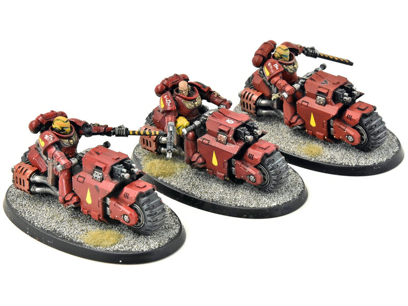 Games Workshop BLOOD ANGELS 3 Outriders #1 WELL PAINTED Warhammer 40K