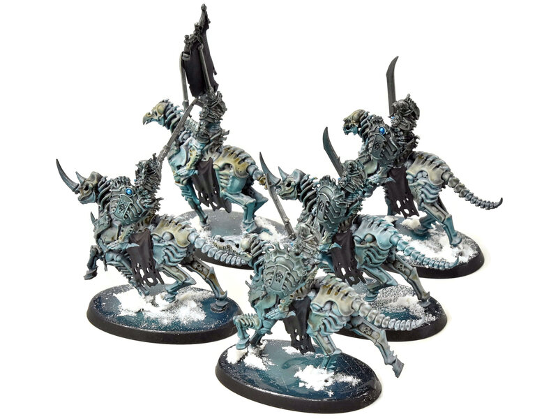 Games Workshop OSSIARCH BONEREAPERS 5 Kavalos Deathriders #1 WELL PAINTED Sigmar