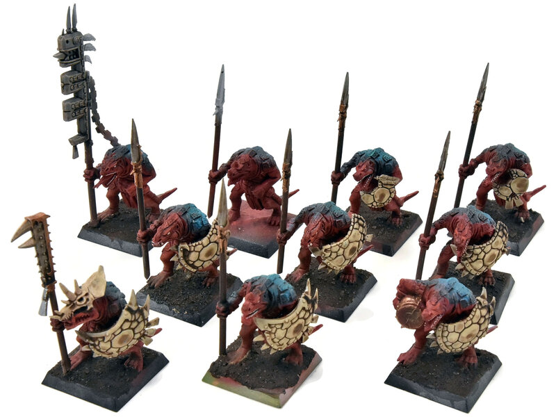 Games Workshop LIZARDMEN 10 Saurus Warriors #1 Warhammer Fantasy Classic