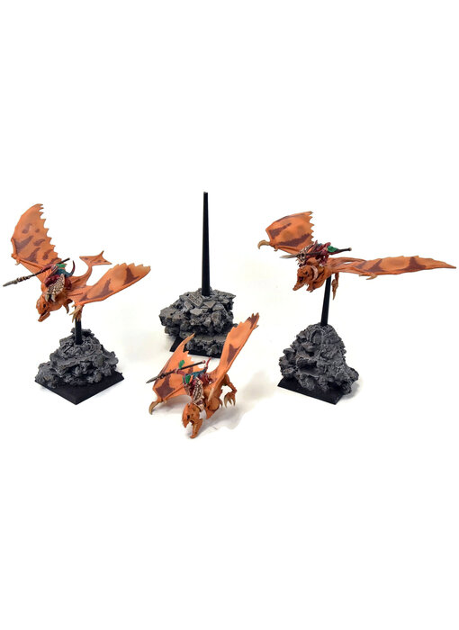 LIZARDMEN 3 Ripperdactyl #1 WELL PAINTED Warhammer Fantasy