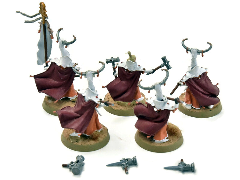 Games Workshop LUMINETH REALM LORDS 5 Allarith Stoneguards missing hammer #1 Sigmar