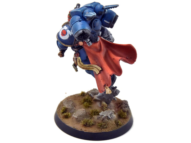 Games Workshop SPACE MARINES Captain with Jump Pack #1 ultramarines WELL PAINTED 40K