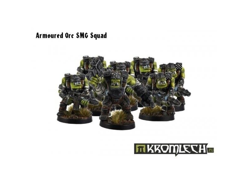 Kromlech Armoured Orc SMG Squad 28mm