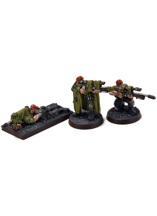ASTRA MILITARUM 3 Catachan Snipers #1 METAL Warhammer 40K WELL PAINTED