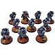 HORUS HERESY Ultramarines 10 MKIV Tactical Squad #2 WELL PAINTED 40K