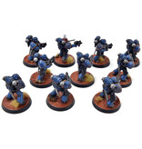 Games Workshop HORUS HERESY Ultramarines 10 MKIV Tactical Squad #2 WELL PAINTED 40K