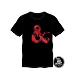 Bioworld Dungeons And Dragons - Dragons And Dice In Red Men'S Black Tee