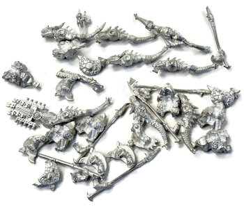 LIZARDMEN 8 Cold One Riders #1 missing weapon no cold one METAL Fantasy