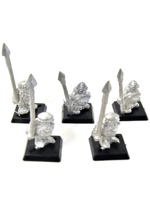 DWARFS 5 Classic Clansmen With Spear #1 METAL Warhammer Fantasy