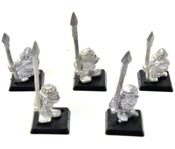 DWARFS 5 Classic Clansmen With Spear #2 METAL Warhammer Fantasy