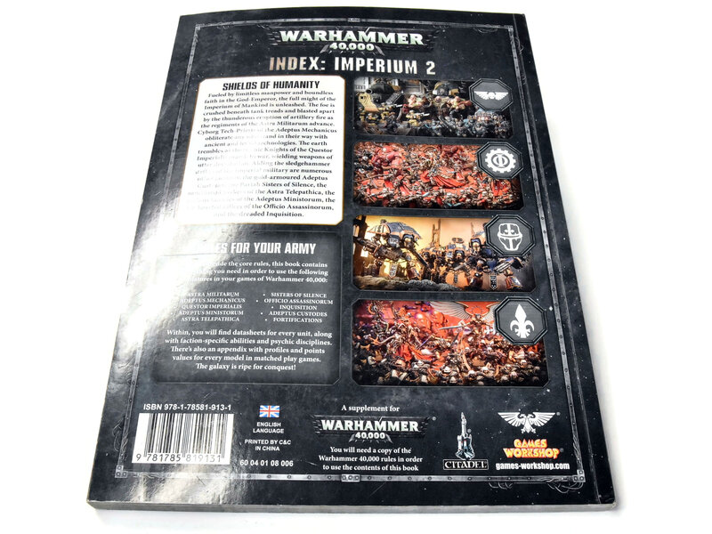 Games Workshop WARHAMMER 40K Index Imperium 2 Eight Edition Good Condition Warhammer 40K