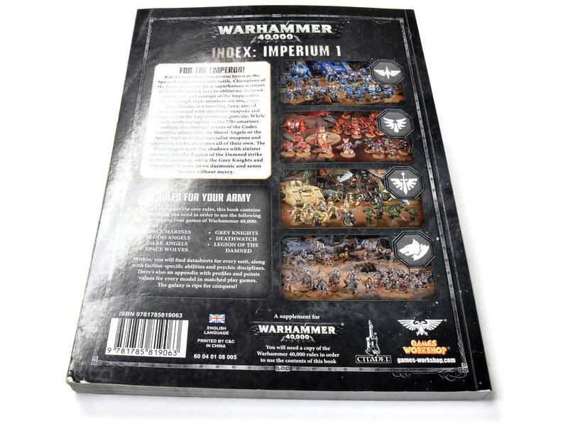 Games Workshop WARHAMMER 40K Index Imperium 1 Eight Edition Good Condition Warhammer 40K
