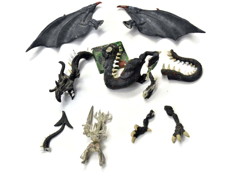 Games Workshop DARK ELVES Beastlord Rakarth Dragonrider #1 CLASSIC METAL Missing 1 Arm Fantasy