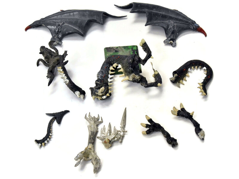Games Workshop DARK ELVES Beastlord Rakarth Dragonrider #1 CLASSIC METAL Missing 1 Arm Fantasy