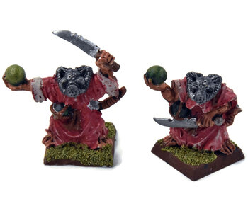 SKAVEN 2 Skryre Acolytes #4 METAL No backpacks Warhammer Fantasy