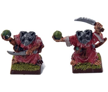 SKAVEN 2 Skryre Acolytes #11 METAL No backpacks Warhammer Fantasy