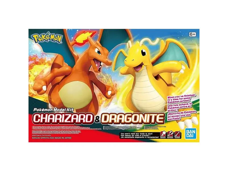 Bandai Bandai Charizard & Dragonite 'Pokemon', Bandai Spirits Pokemon Model Kit