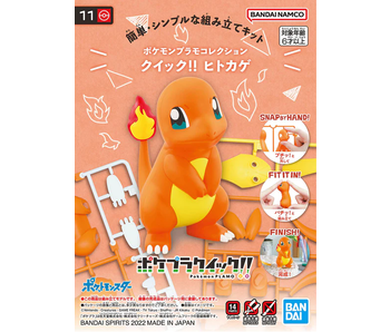 Bandai Pokemon Model Kit Quick!! 11 Charmander