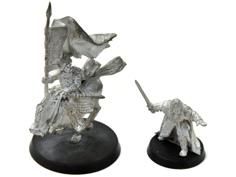 Games Workshop MIDDLE-EARTH Gamling with Banner Foot & Mounted #1 METAL LOTR