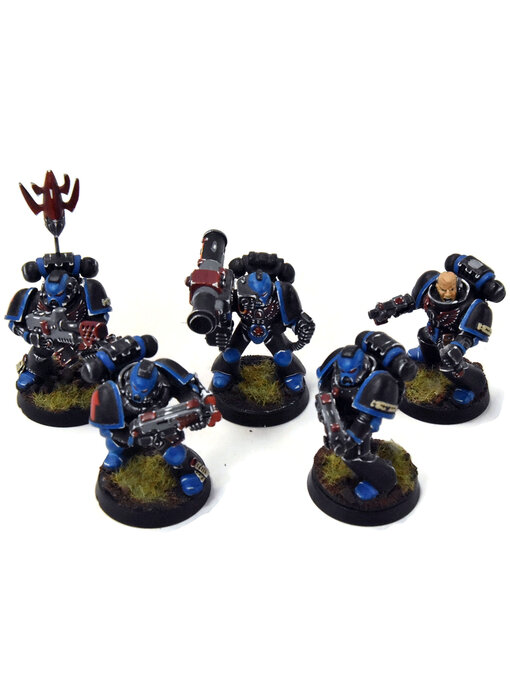 SPACE MARINES 5 Tactical Marines #7 WELL PAINTED Warhammer 40K