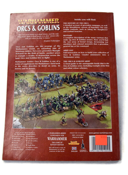 ORC & GOBLINS Army Supplement Used Good Condition Warhammer Fantasy codex