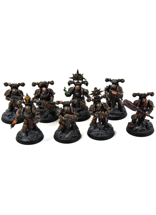 CHAOS SPACE MARINES Iron Warriors 8 Legionnaries #3 PRO PAINTED Warhammer 40K