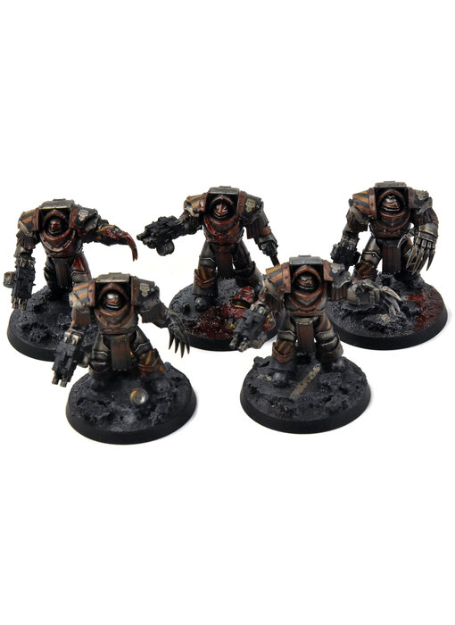 CHAOS SPACE MARINES Iron Warriors 5 Cataphractii Terminator #2 PRO PAINTED 40K