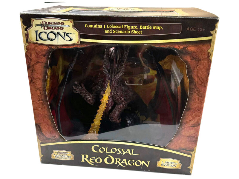 Wizards of the Coast DUNGEONS & DRAGONS Icons Colossal Red Dragon Limited Edition USED with box