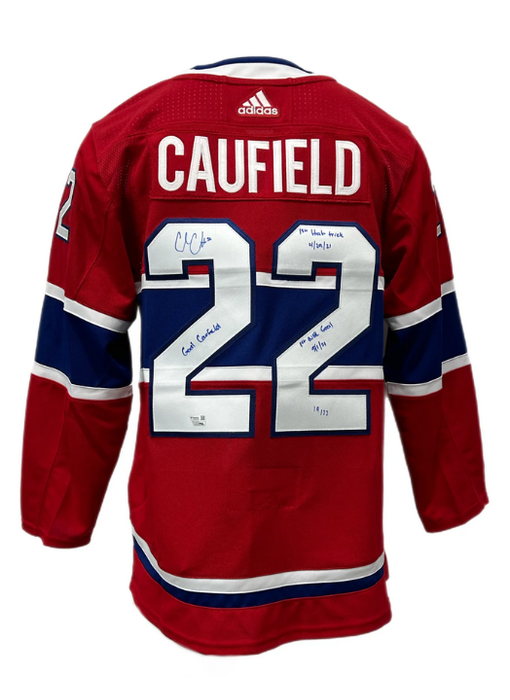 Cole Caufield Autographed & Inscribed Adidas Authentic Jersey - Limited Edition of 22 - Goal Edition
