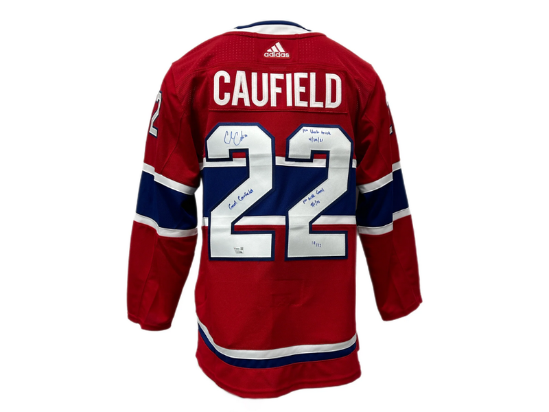 Adidas Cole Caufield Autographed & Inscribed Adidas Authentic Jersey - Limited Edition of 22 - Goal Edition