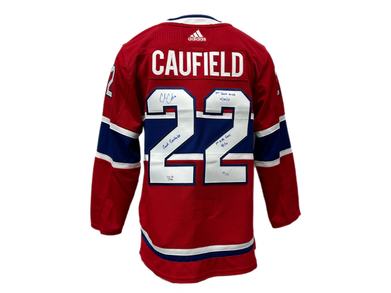 Cole Caufield Autographed & Inscribed Adidas Authentic Jersey - Limited Edition of 22 - Goal Edition