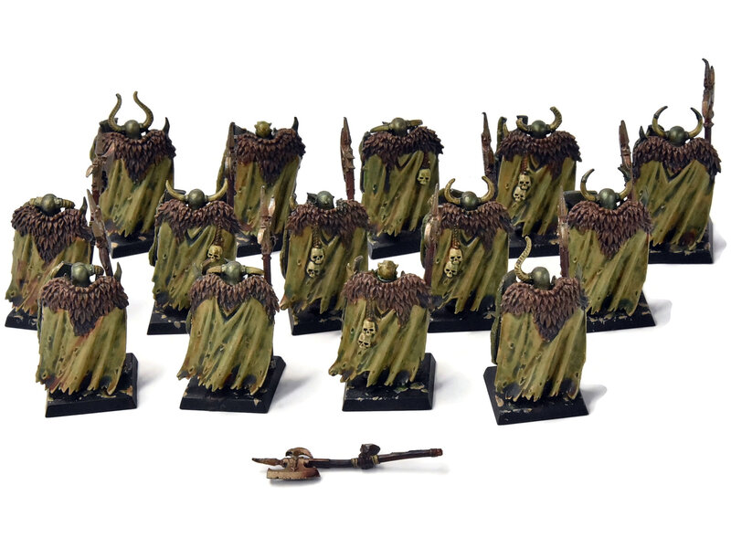 Games Workshop WARRIORS OF CHAOS 14 Chaos Warriors converted nurgle 3 arms missing #6 Fantasy