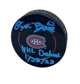 Owen Beck Autographed & Inscribed Puck - Official