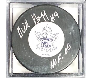 Dick Duff Autographed Puck - Official COJO Sport certificate of Authenticity