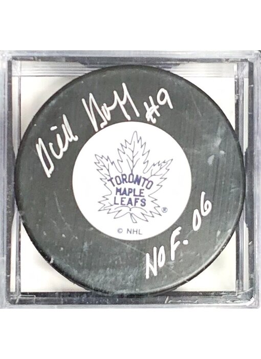 Dick Duff Autographed Puck - Official COJO Sport certificate of Authenticity