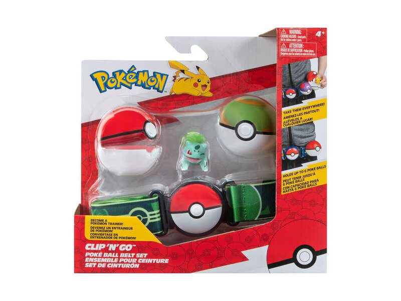 Pokémon Trading cards Pokemon Clip N Go Belt Set - Bulbasaur + Poké Ball and Nest Ball